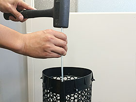 接続具の位置を定規で調整